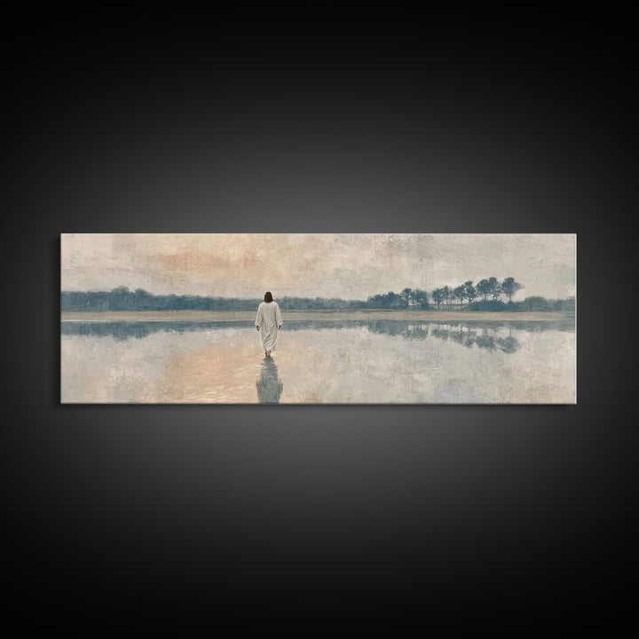 Radiant Promise – Framed Canvas Print – Panoramic Painting – Christian Art – Christian Canvas – Jesus Painting – Christian Decor