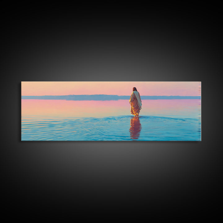 Radiant Morning – Framed Canvas Print – Extra Wide Art – Christian Art – Jesus Painting – Christian Canvas Art – Christian Wall Art