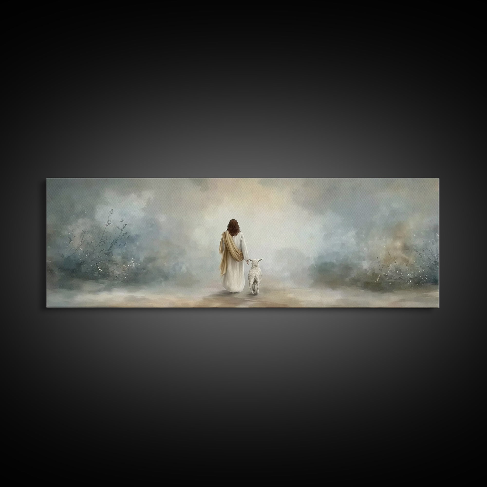 Pure Guidance, Framed Canvas Print, Panoramic Wall Art, Christian Art Print, Jesus Canvas Art, Christmas Art Framed, Christian Gift Ideas