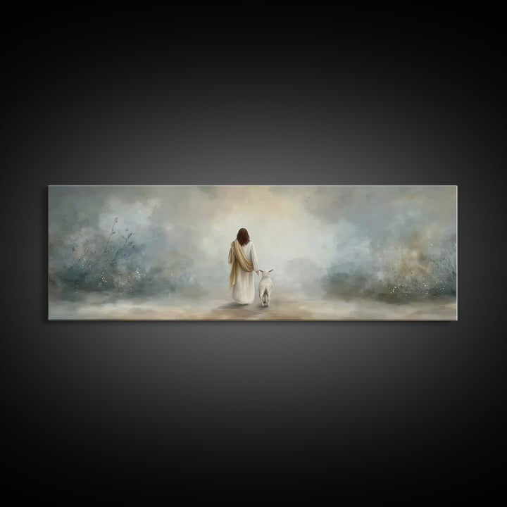 Pure Guidance, Framed Canvas Print, Panoramic Wall Art, Christian Art Print, Jesus Canvas Art, Christmas Art Framed, Christian Gift Ideas