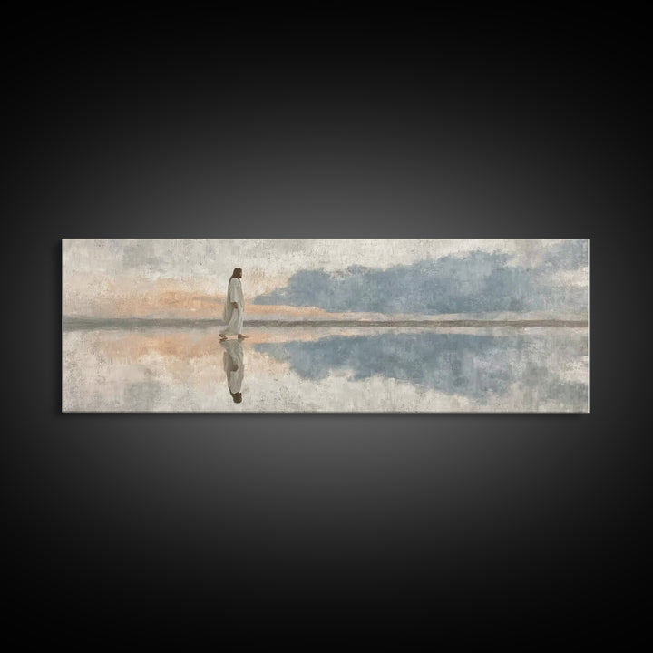 Eternal Guide | Framed Canvas Print | Christian Art Canvas | Panoramic Wall Art | Christian Wall Art | Jesus Painting