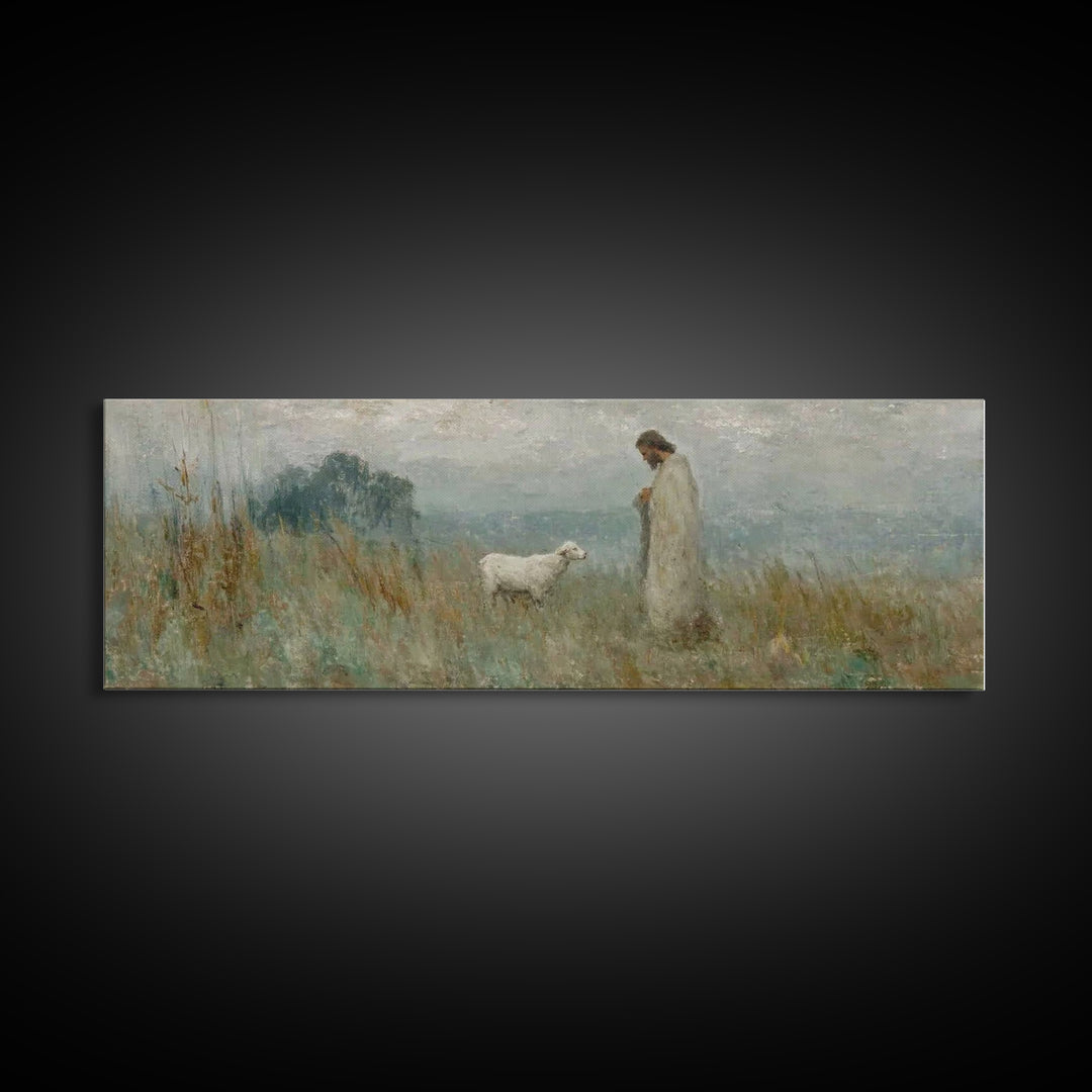 Pathway of Hope | Framed Canvas Print | Extra Wide Art | Christian Wall Art | Christian Art Canvas | Jesus Painting | Christmas Art | Chris