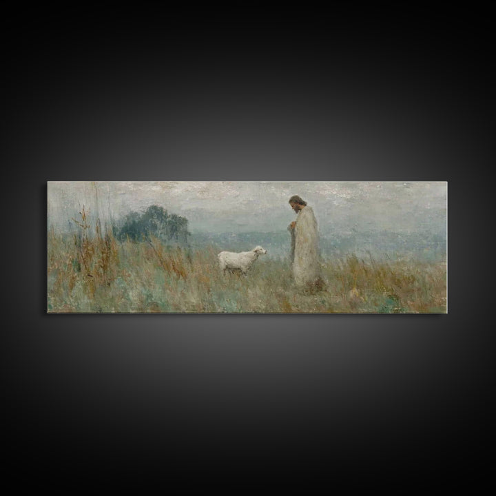 Pathway of Hope | Framed Canvas Print | Extra Wide Art | Christian Wall Art | Christian Art Canvas | Jesus Painting | Christmas Art | Chris