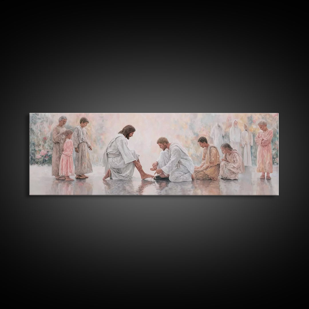 Harmony of Grace – Framed Canvas Print – Panoramic Painting – Christian Art Canvas – Christian Wall Art – Jesus Painting – Christian Christ