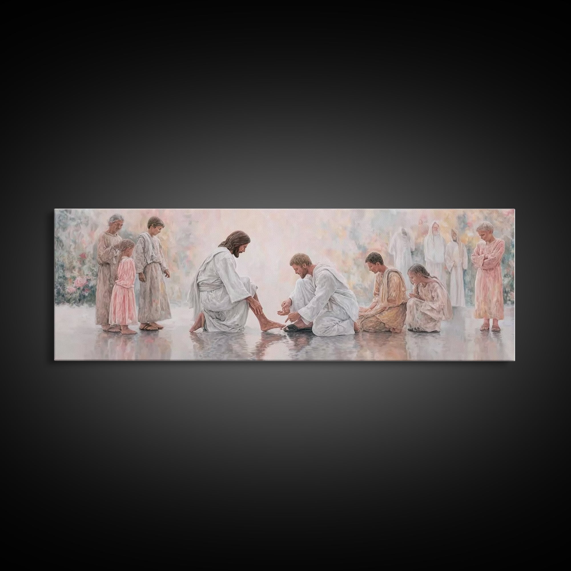 Harmony of Grace – Framed Canvas Print – Panoramic Painting – Christian Art Canvas – Christian Wall Art – Jesus Painting – Christian Christ