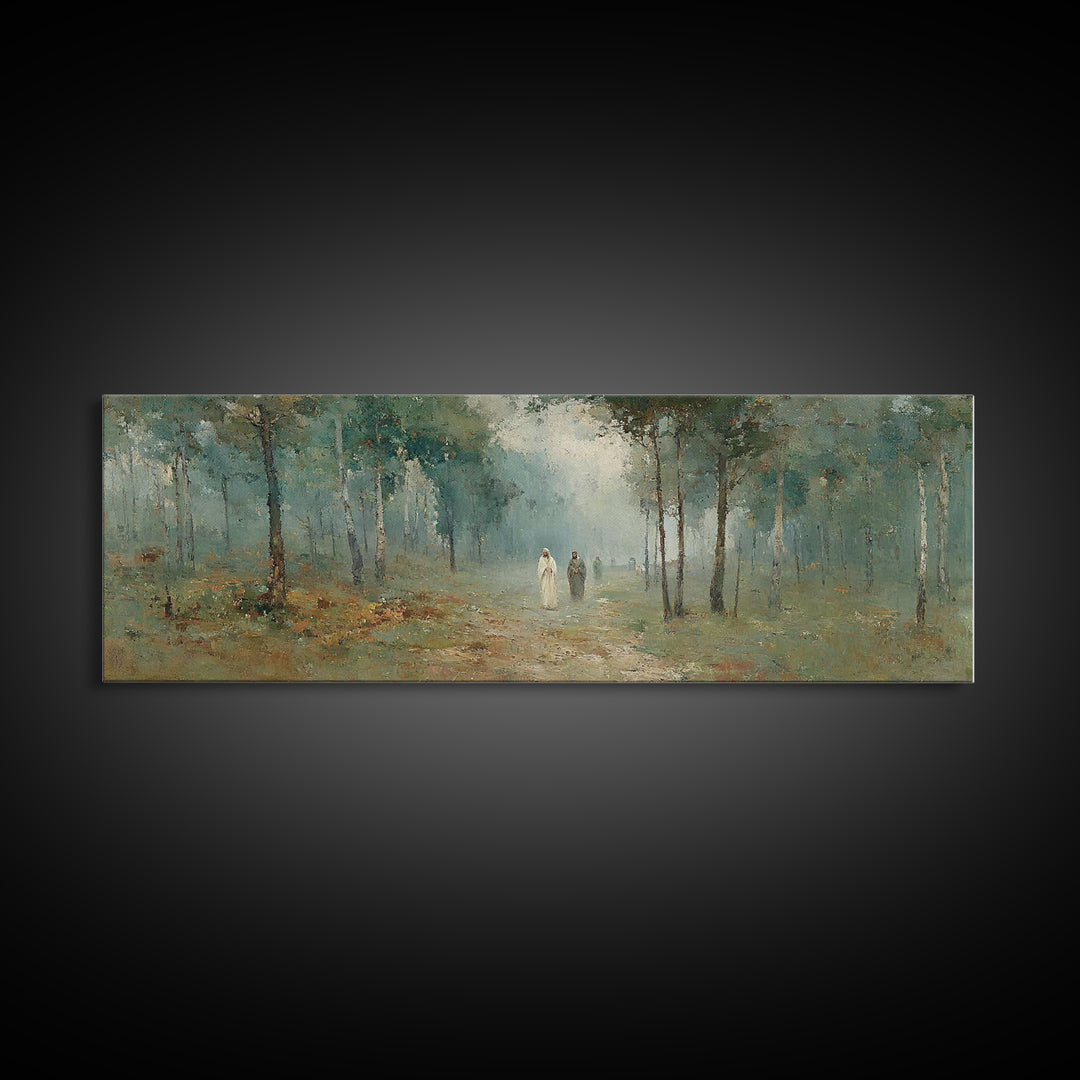 Golden Hour Peace, Framed Canvas Print, Extra Wide Art, Christian Wall Art, Moody Christian Art, Christian Art Painting, Christian Gift Ide