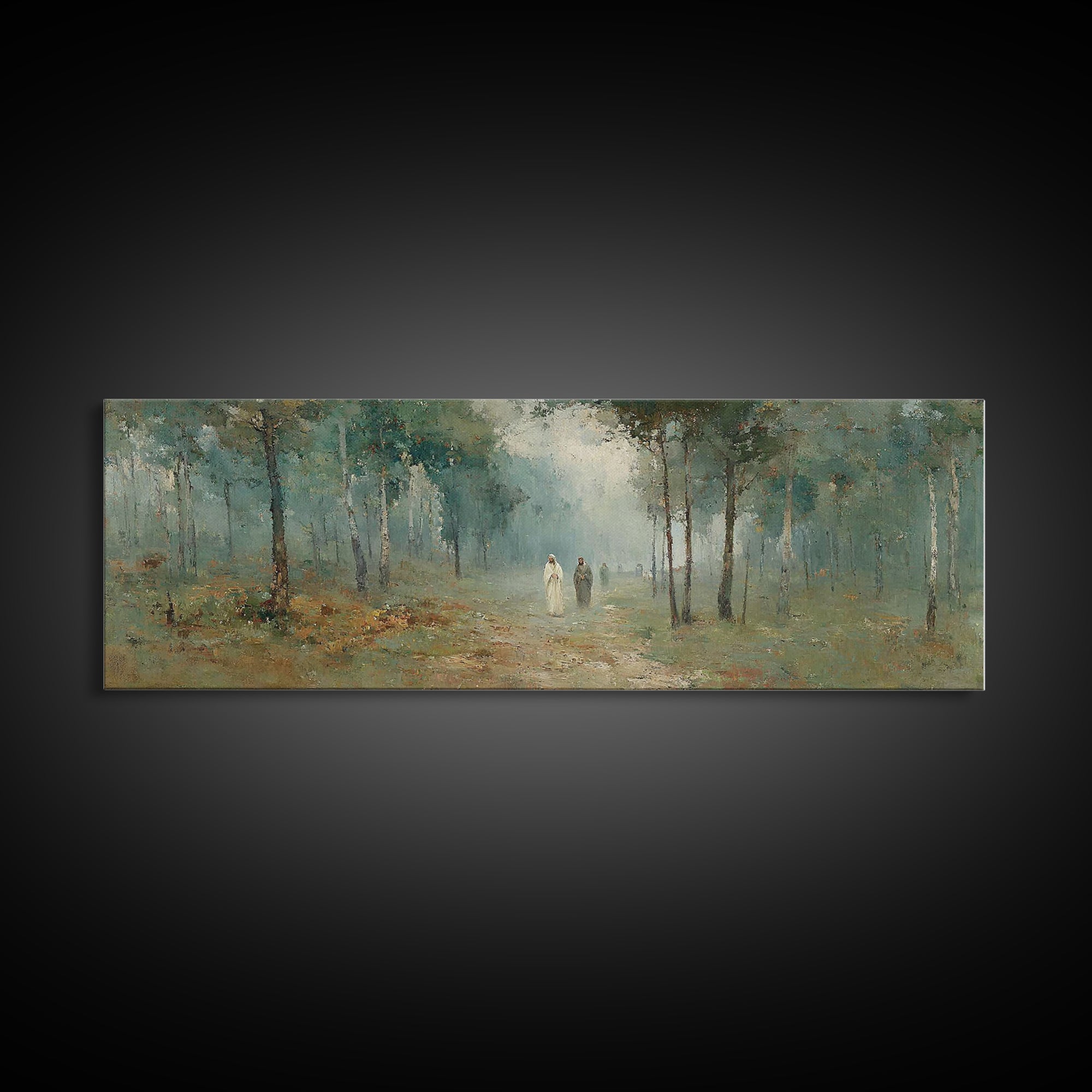 Golden Hour Peace, Framed Canvas Print, Extra Wide Art, Christian Wall Art, Moody Christian Art, Christian Art Painting, Christian Gift Ide
