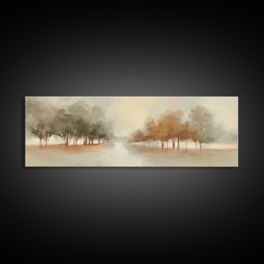 Walk Of Renewal – Framed Canvas Print – Panoramic Wall Art – Christian Art Print – Subtle Christian Paintings – Christian Art – Christian C