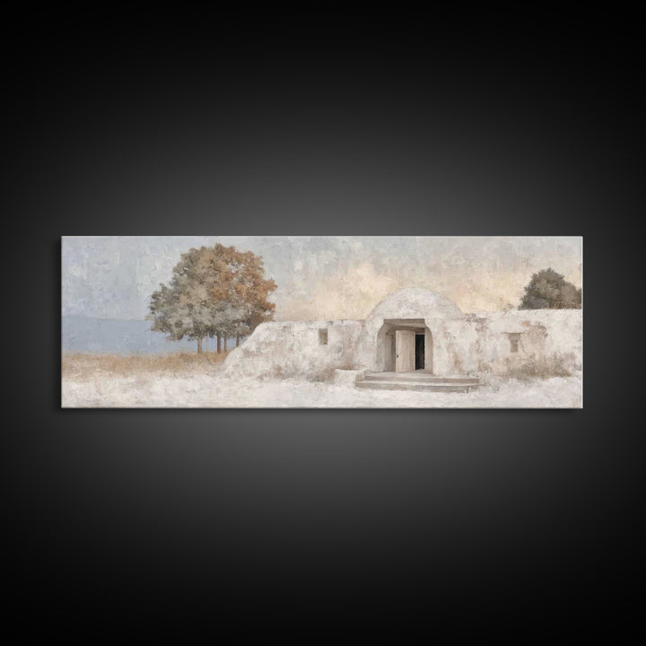 Bethlehem Dawn Light, Framed Canvas Print, Panoramic Wall Art, Christian Art Canvas, Modern Christian Art, Christian Decorations, Christmas
