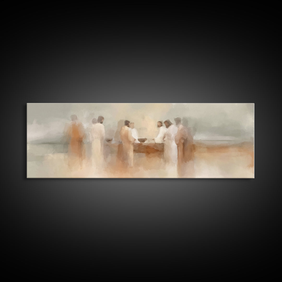 Holy Vision Dawn – Framed Canvas Print – Christian Wall Art – Christian Art Canvas – Jesus Painting – Panoramic Art – Christian Christmas A