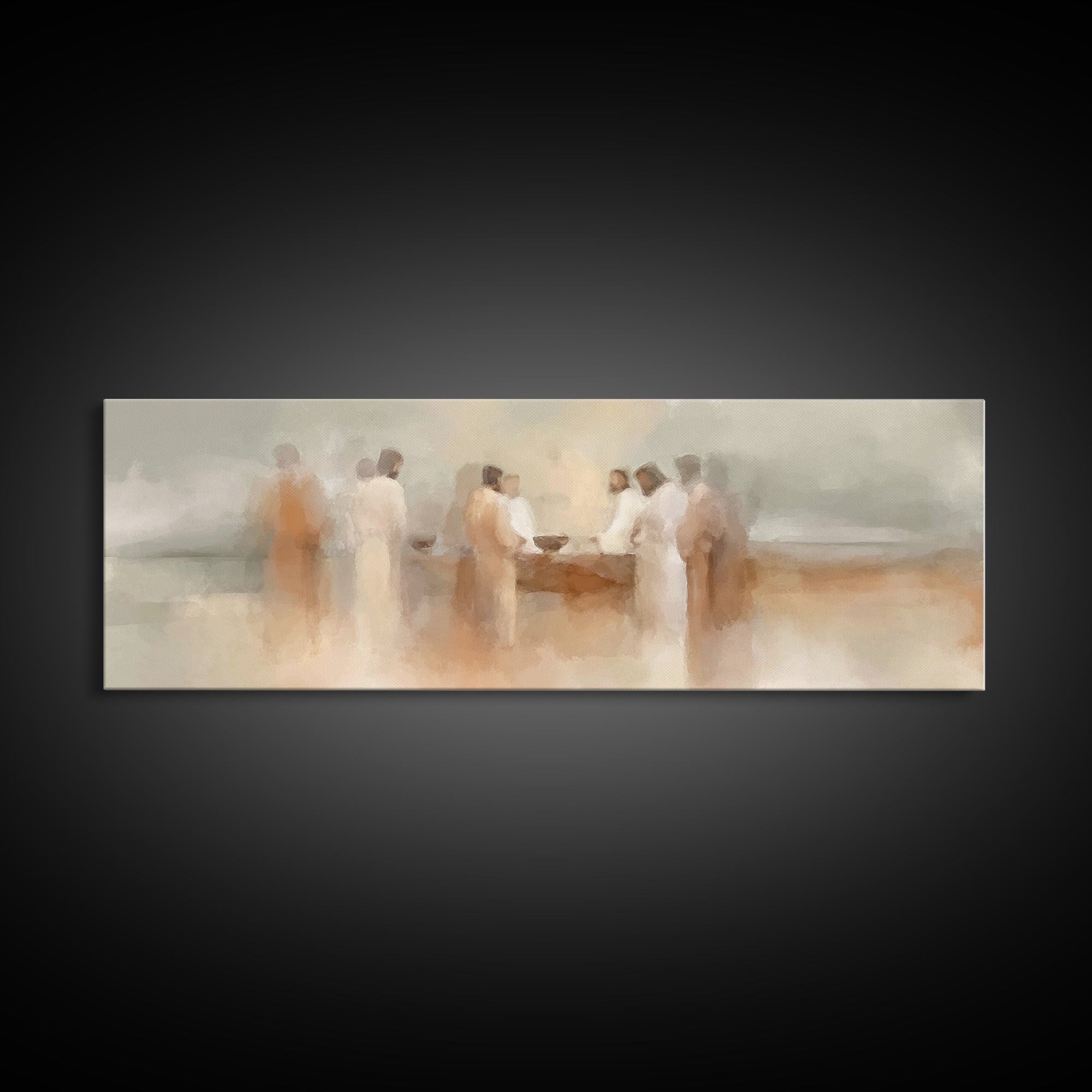 Holy Vision Dawn – Framed Canvas Print – Christian Wall Art – Christian Art Canvas – Jesus Painting – Panoramic Art – Christian Christmas A
