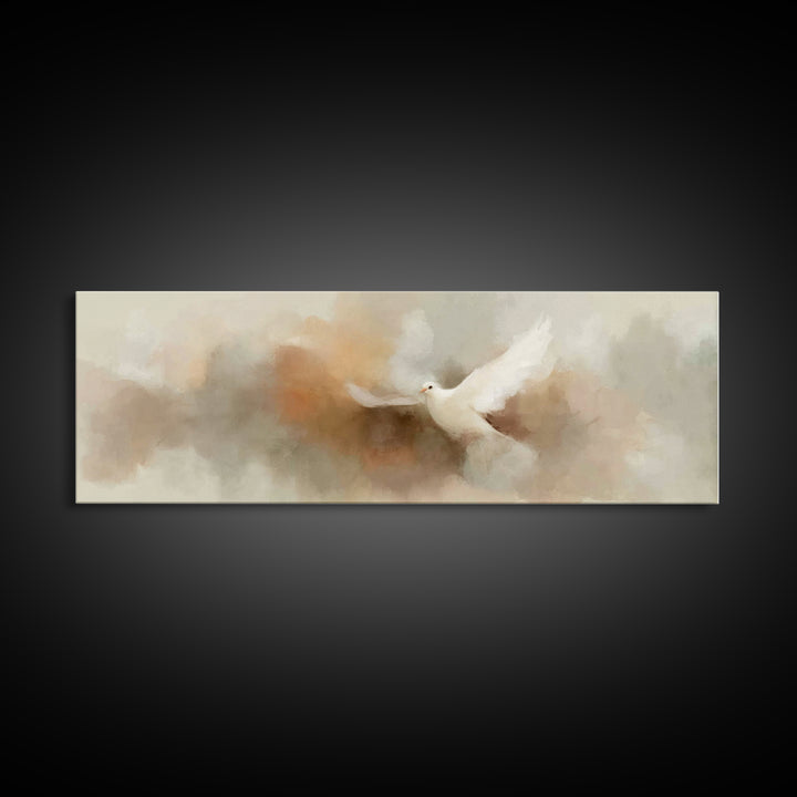 Spirit Of Peace, Framed Canvas Print, Christian Wall Art, Christian Art Canvas, Panoramic Print, Christian Christmas Art, Christian Decor