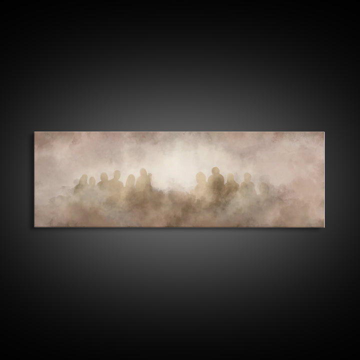 Shadows Of Witness – Framed Canvas Print – Christian Art Canvas – Christian Wall Art – Panoramic Painting – Christian Christmas Art – Chris