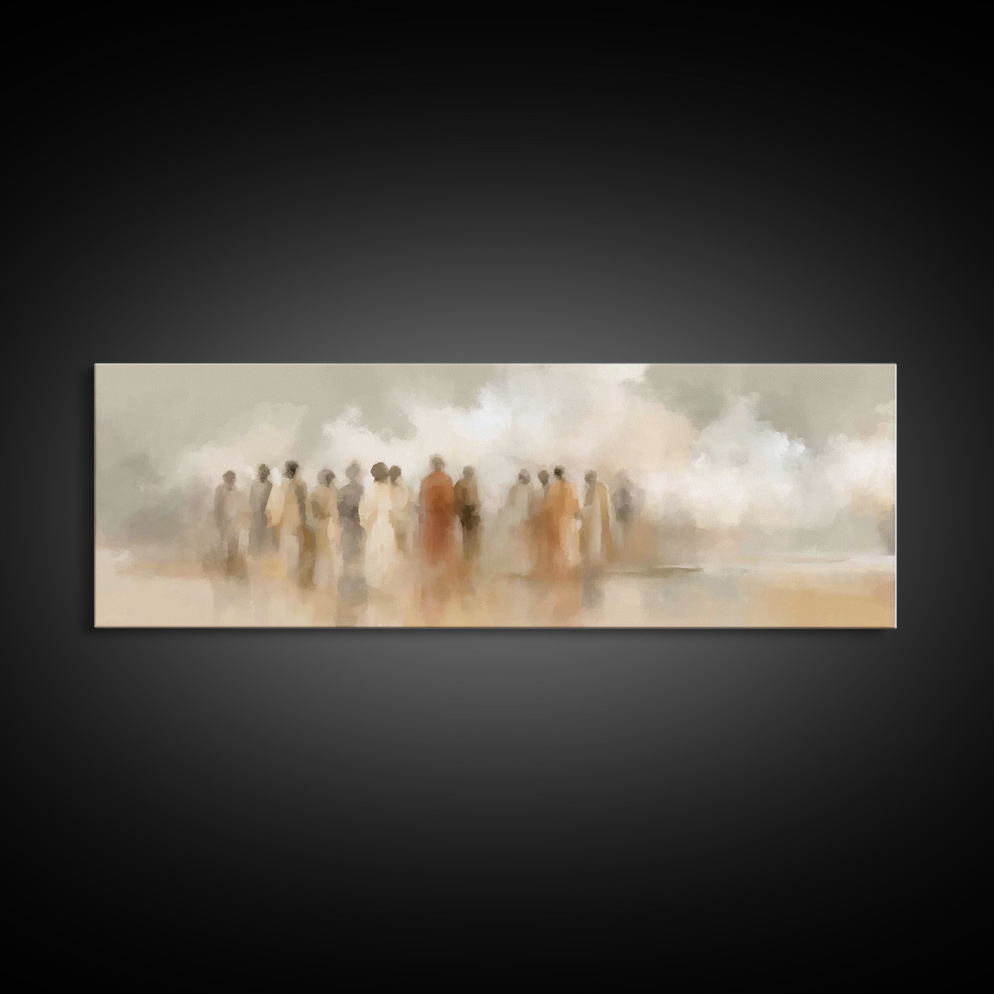 Desert Disciples | Framed Canvas Print | Christian Art Canvas | Christian Wall Art | Panoramic Print | Christian Painting | Christmas Art