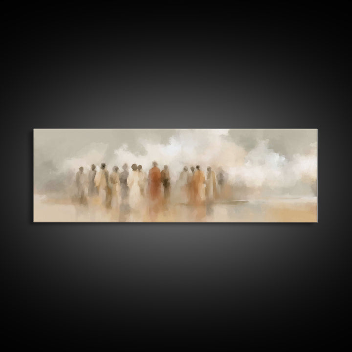 Desert Disciples | Framed Canvas Print | Christian Art Canvas | Christian Wall Art | Panoramic Print | Christian Painting | Christmas Art