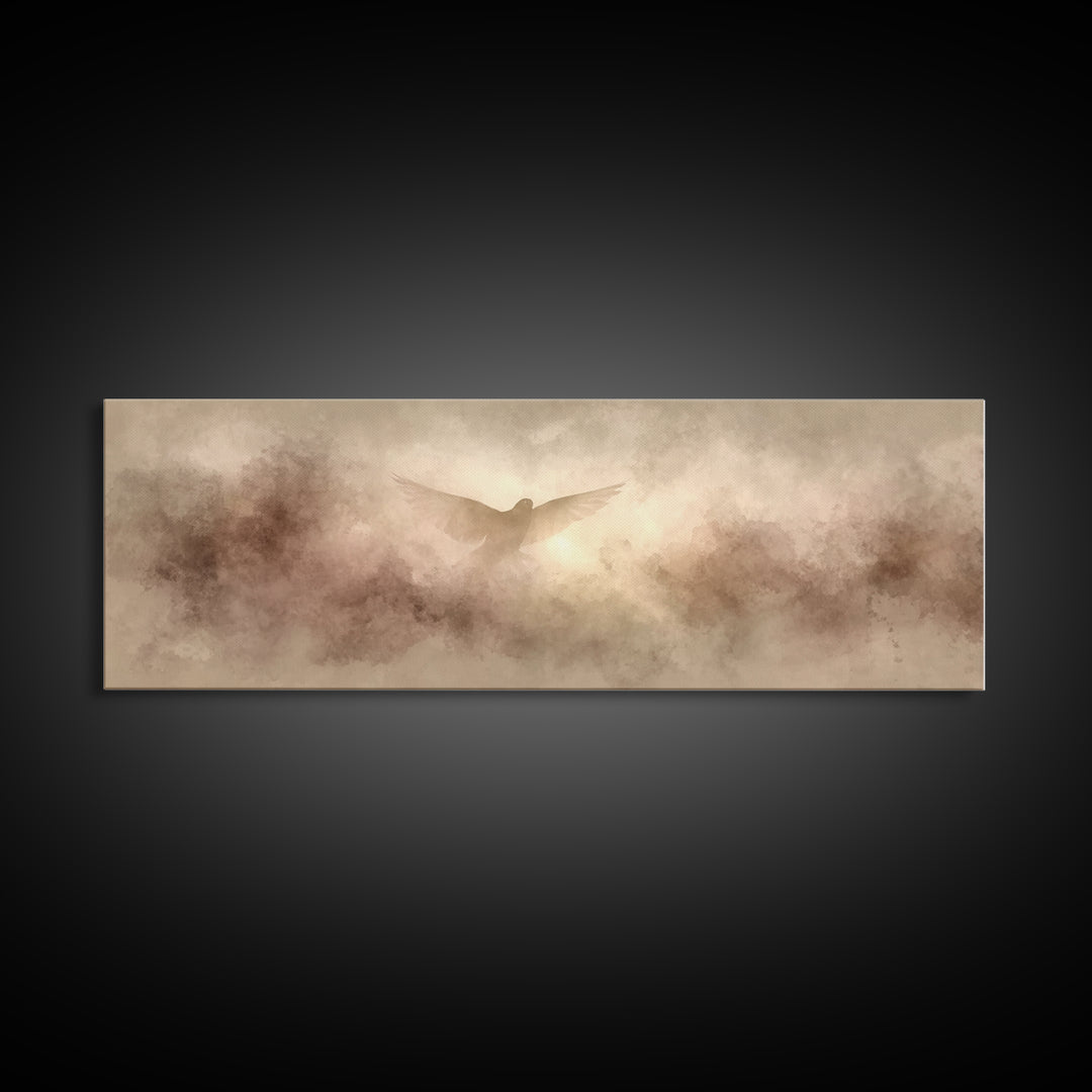 Wings Of Hope | Framed Canvas Print | Panoramic Print | Christian Art Canvas | Subtle Christian Art | Christian Wall Art | Christmas Art