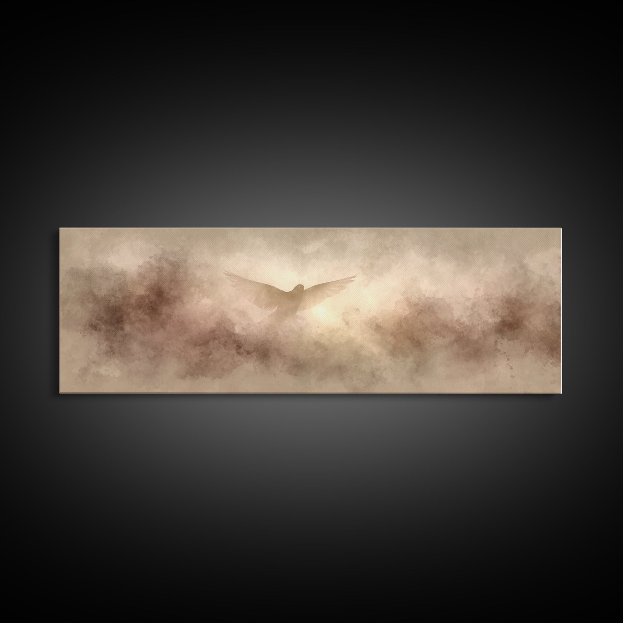 Wings Of Hope | Framed Canvas Print | Panoramic Print | Christian Art Canvas | Subtle Christian Art | Christian Wall Art | Christmas Art