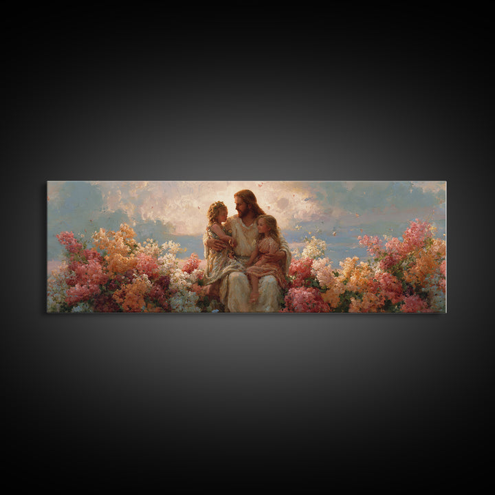 Endless Peace – Framed Canvas Print – Jesus Painting – Christian Art Canvas – Christian Wall Art – Panoramic Art – Christian Christmas