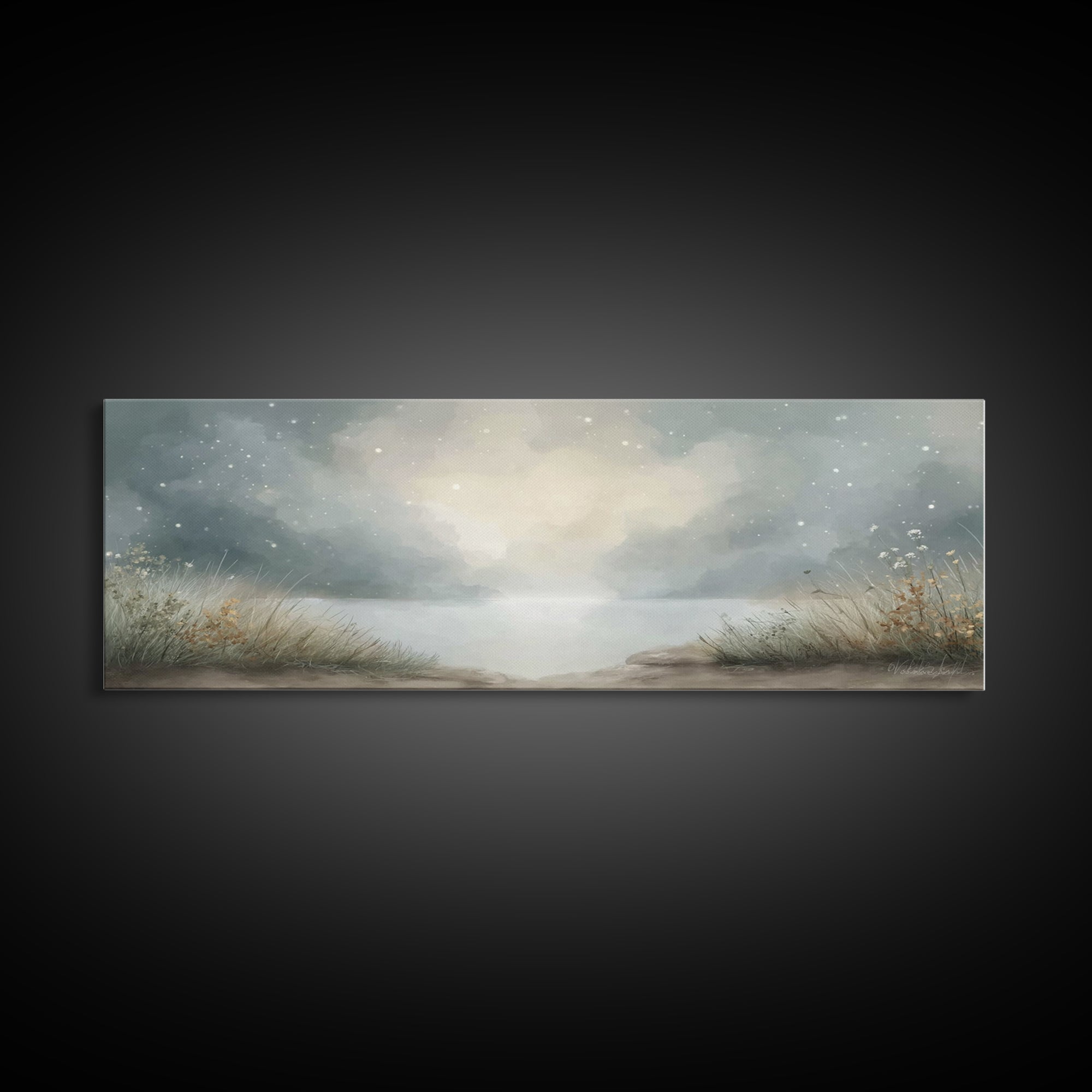 Pathway Of Peace | Framed Canvas Print | Christian Wall Art | Christian Art Canvas | Jesus Painting | Panoramic Art | Christian Christmas A