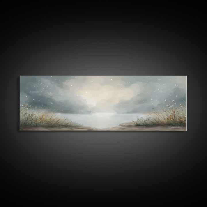 Pathway Of Peace | Framed Canvas Print | Christian Wall Art | Christian Art Canvas | Jesus Painting | Panoramic Art | Christian Christmas A