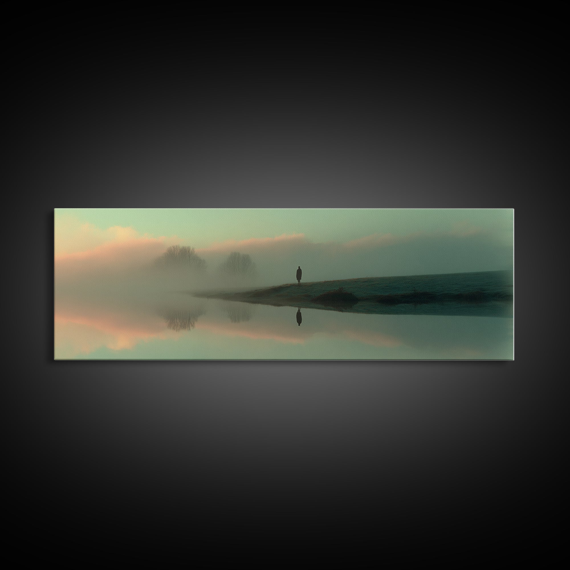 Heavenly Dawn, Framed Canvas Print, Christian Art Canvas, Jesus Painting, Panoramic Wall Art, Christian Wall Art, Christmas Art