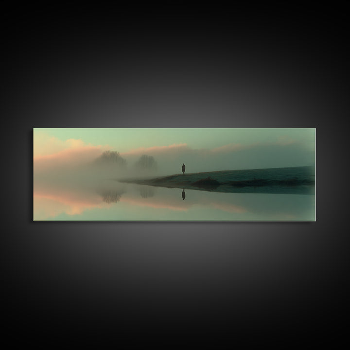 Heavenly Dawn, Framed Canvas Print, Christian Art Canvas, Jesus Painting, Panoramic Wall Art, Christian Wall Art, Christmas Art
