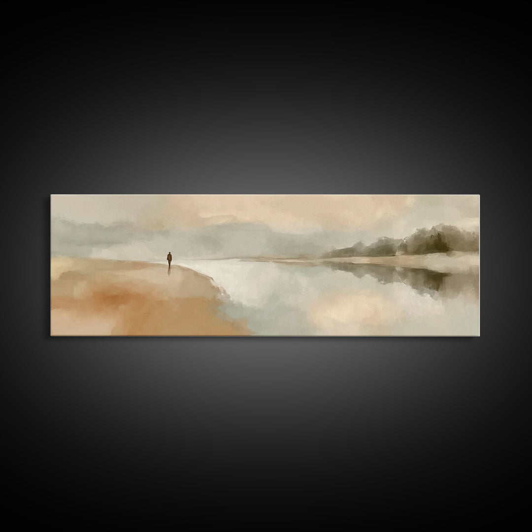Graceful Journey | Framed Canvas Print | Jesus Painting | Christian Wall Art | Panoramic Wall Art | Christian Art Canvas | Christmas Art