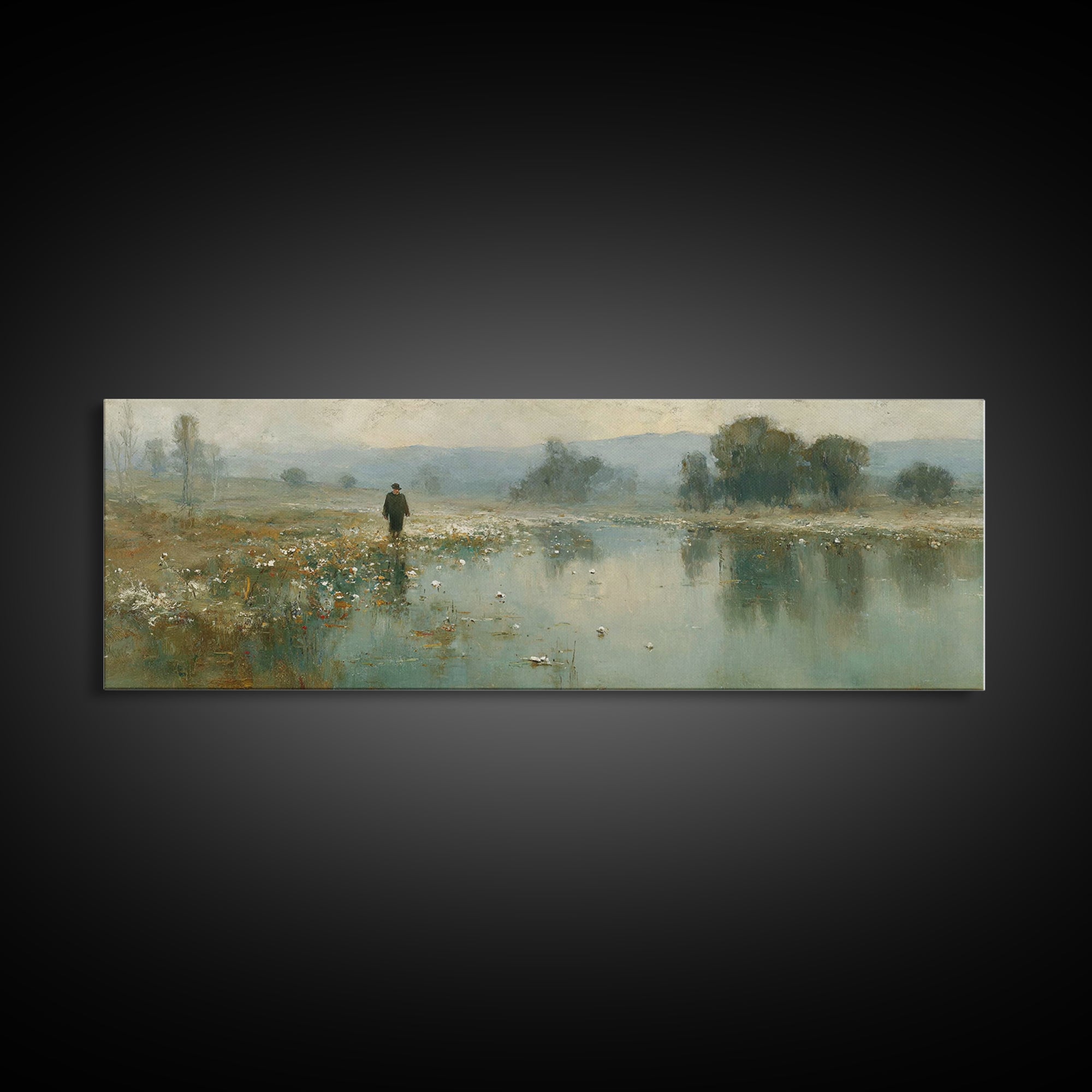 Morning Mercy – Framed Canvas Print – Panoramic Print – Christian Wall Art – Jesus Canvas Art – Christian Art Canvas – Christmas Art