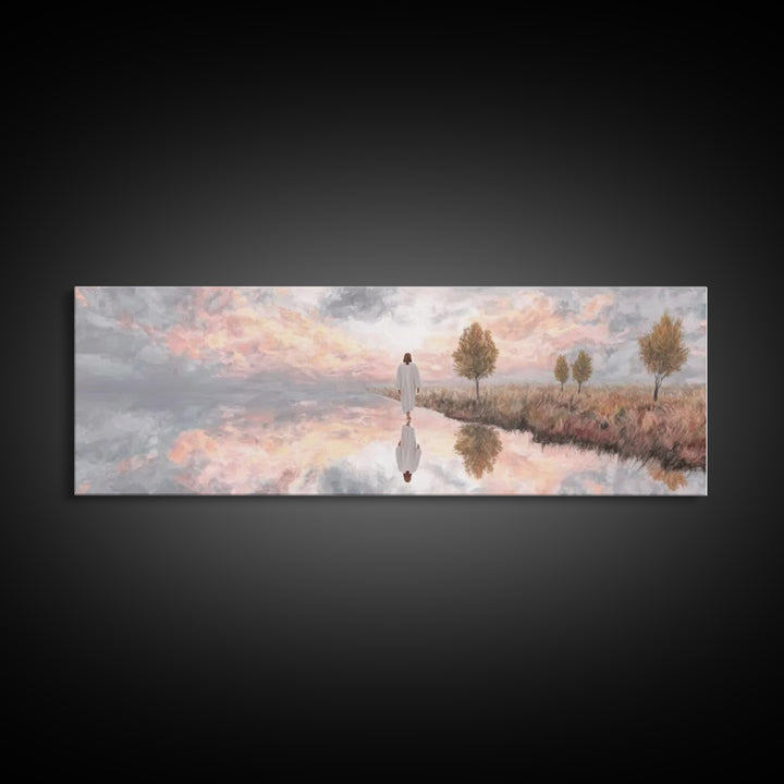 Radiant Promise – Framed Canvas Print – Panoramic Wall Art – Christian Art Canvas – Jesus Painting – Christian Wall Art – Christmas Art
