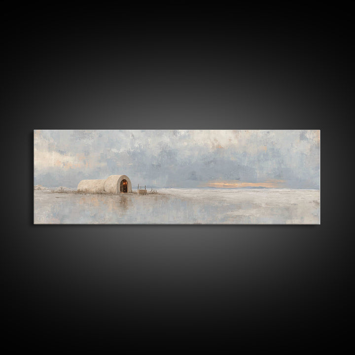 Little King Resting, Framed Canvas Print, Panoramic Art, Christian Art Canvas, Christmas Art, Christian Christmas Art, Christian Wall Art