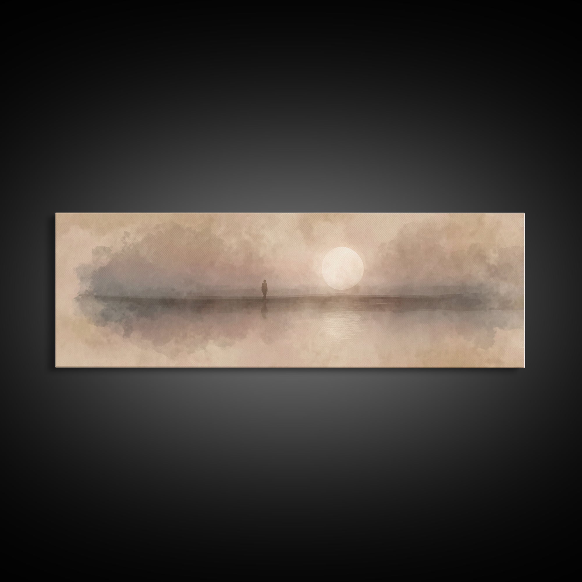Journey At Dawn | Framed Canvas Print | Christian Wall Art | Panoramic Art | Christian Art Canvas | Christian Christmas Art