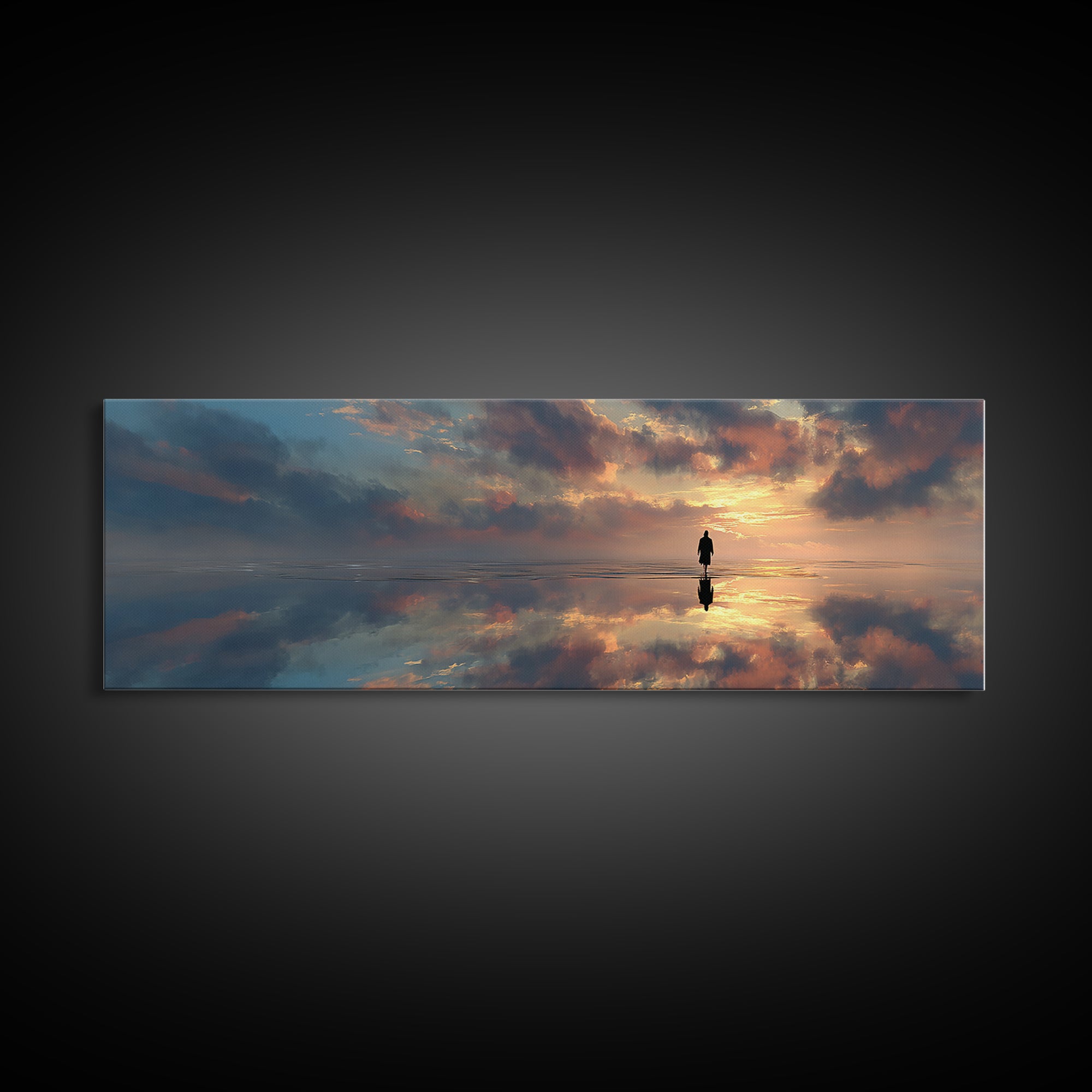 Heaven’s Horizon – Framed Canvas Print – Christian Wall Art – Panoramic Wall Art – Christian Art Canvas – Jesus Painting