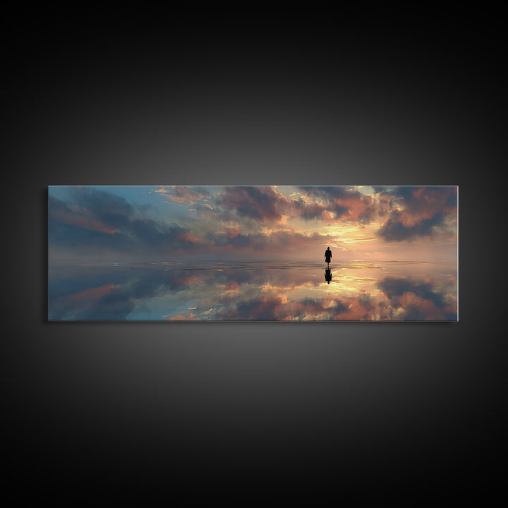 Heaven’s Horizon – Framed Canvas Print – Christian Wall Art – Panoramic Wall Art – Christian Art Canvas – Jesus Painting