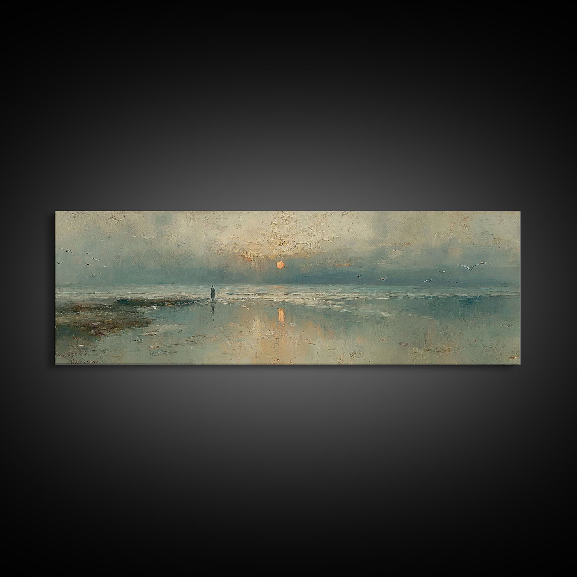 Sunrise Promise – Framed Canvas Print – Panoramic Print – Christian Art Canvas – Jesus Painting – Christian Art – Modern Christian Art