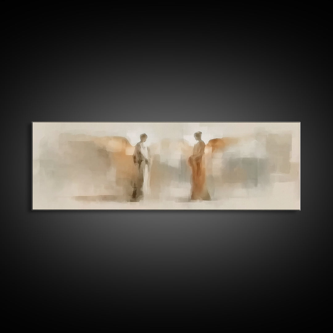 Seraphic Vision Soft | Framed Canvas Print | Christian Art | Christian Canvas Art | Panoramic Painting | Christmas Art | Christian Christma