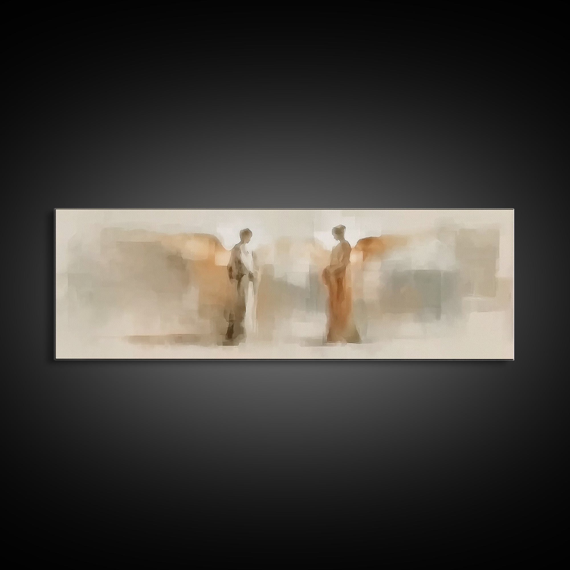 Seraphic Vision Soft | Framed Canvas Print | Christian Art | Christian Canvas Art | Panoramic Painting | Christmas Art | Christian Christma