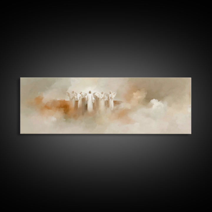 Ascension Glory Host | Framed Canvas Print | Panoramic Wall Art | Christian Art | Christian Painting | Christian Art Canvas | Christmas Art