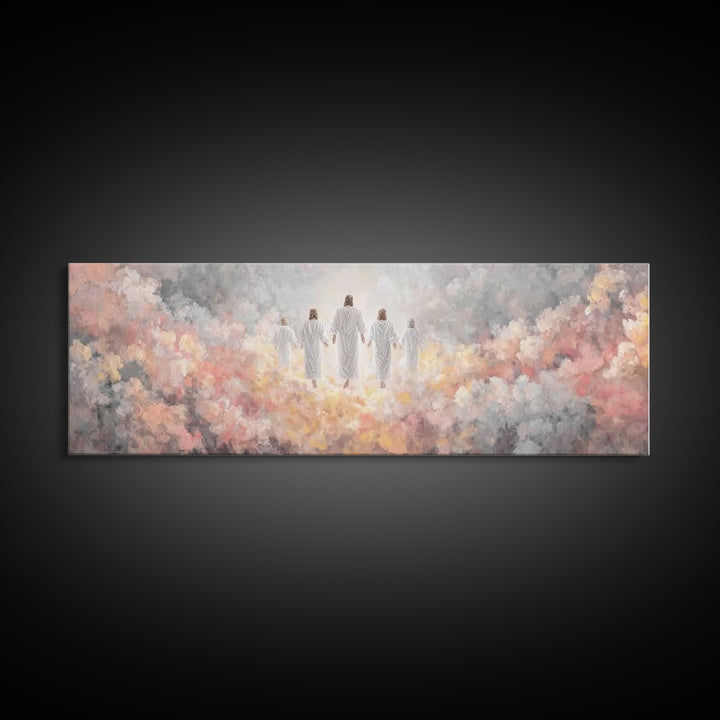 River Of Mercy – Framed Canvas Print – Christian Wall Art – Jesus Painting – Panoramic Art – Christian Art Canvas – Christmas Art Prints