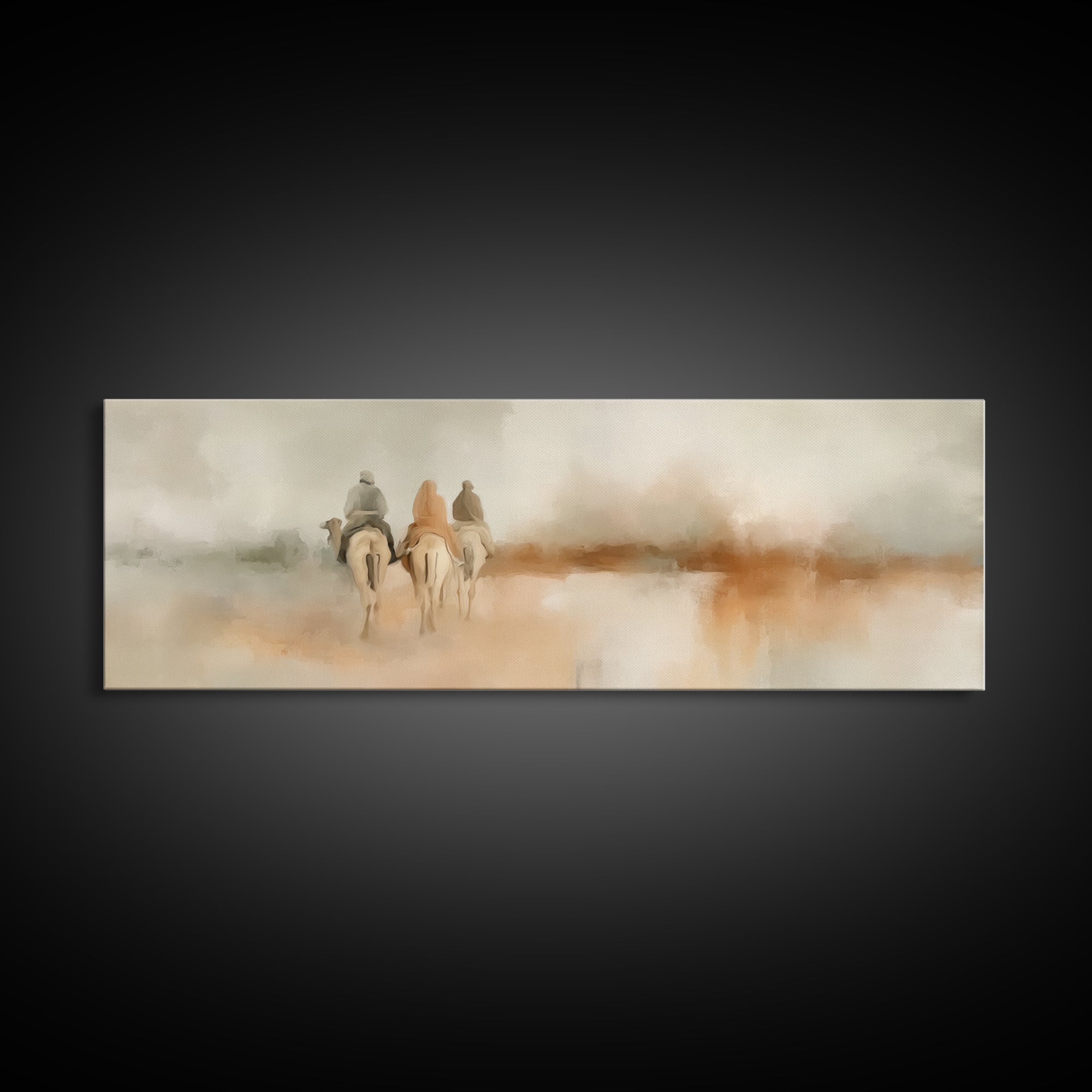 Journey Of Faith – Framed Canvas Print – Christian Decor – Panoramic Painting – Christmas Wall Art – Christian Art – Christmas Canvas Wall