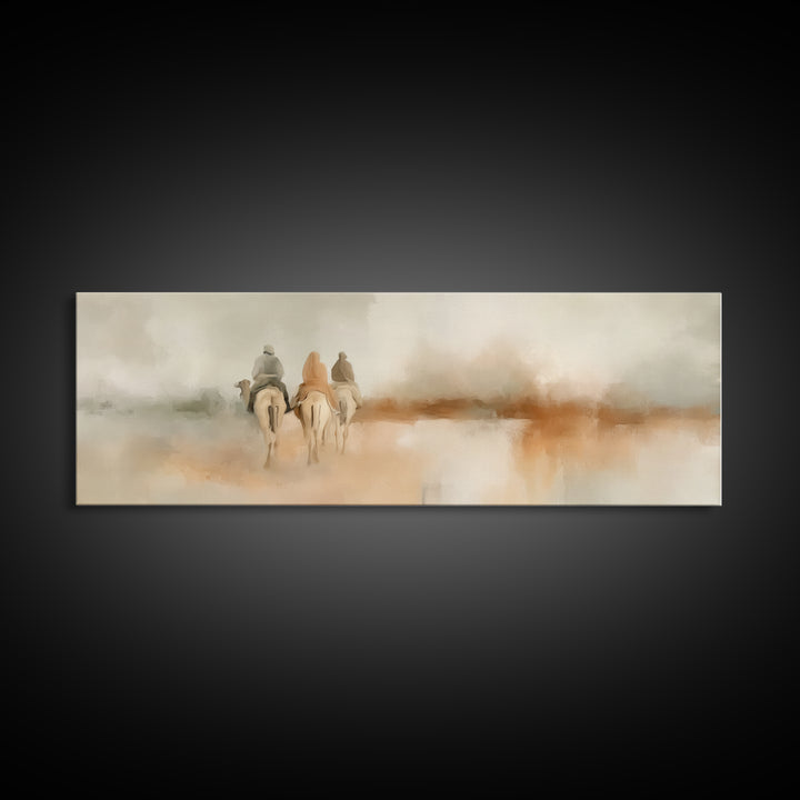 Journey Of Faith – Framed Canvas Print – Christian Decor – Panoramic Painting – Christmas Wall Art – Christian Art – Christmas Canvas Wall