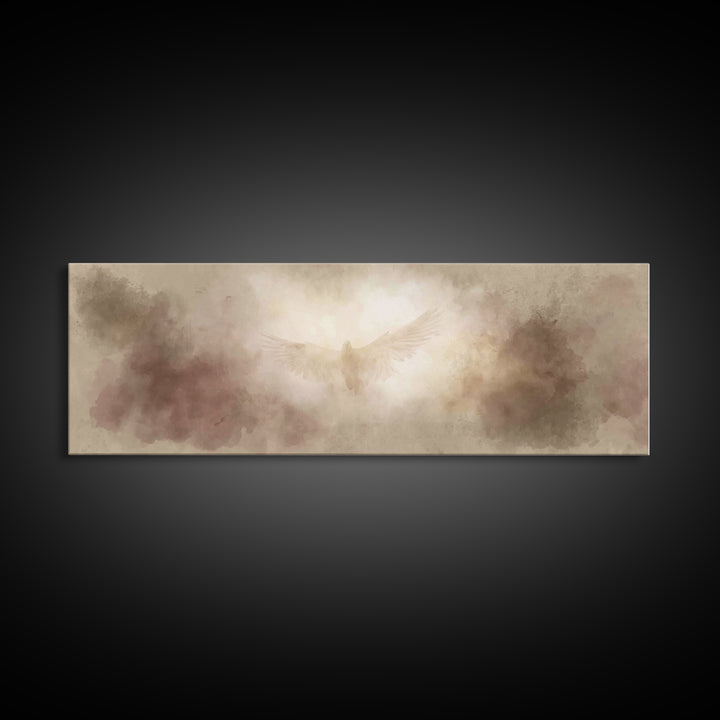 Holy Light Ascension | Framed Canvas Print | Christian Art | Panoramic Wall Art | Christian Canvas | Christmas Art | Christian Painting