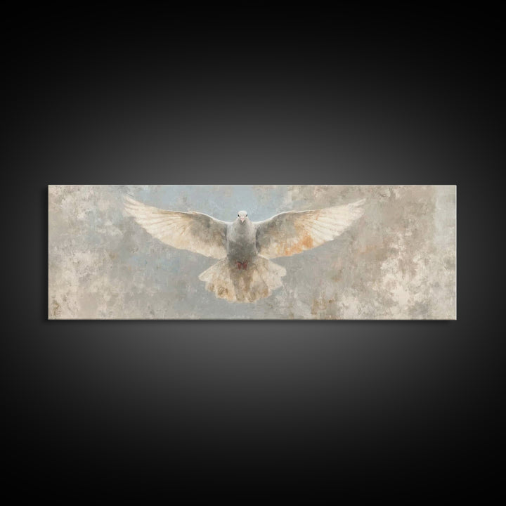 Peaceful Spirit Glow, Framed Canvas Print, Christian Art Canvas, Panoramic Art, Christian Wall Art, Christian Christmas Art, Christian Gift