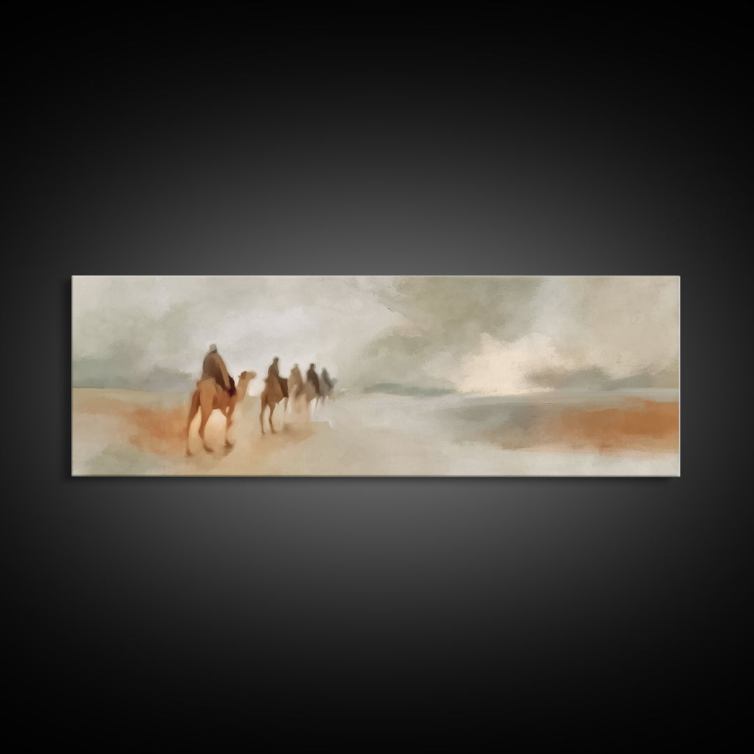 Wandering Kings Trail | Framed Canvas Print | Christian Art Canvas | Panoramic Art | Christian Wall Art | Christmas Art | Jesus Christmas A