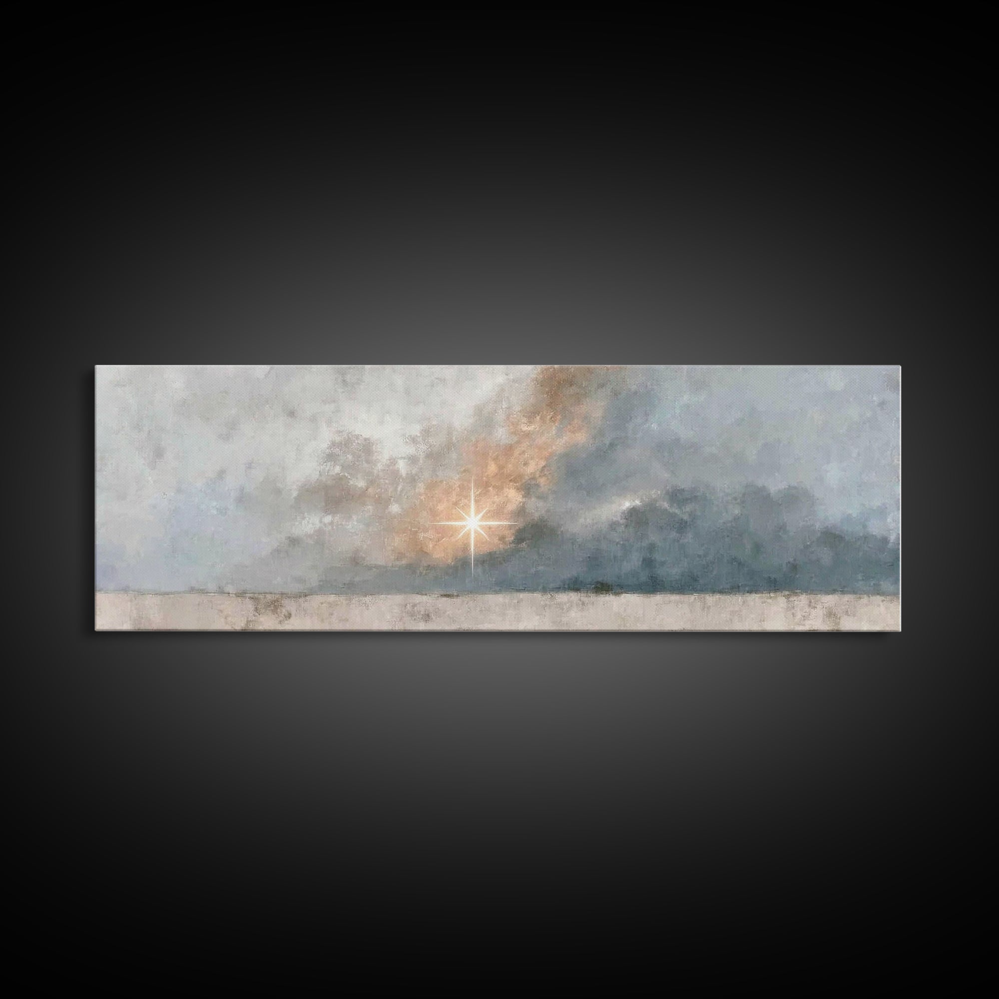 Sacred Ascension – Framed Canvas Print – Christian Art Canvas – Panoramic Wall Art – Jesus Painting – Christian Wall Art – Christian Christ