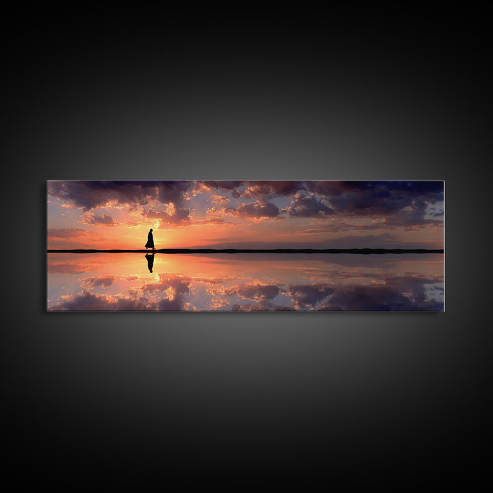 Dawn Of Grace - Framed Canvas Print - Panoramic Painting - Christian Art Canvas - Jesus Painting - Christian Wall Art - Large Christian Art