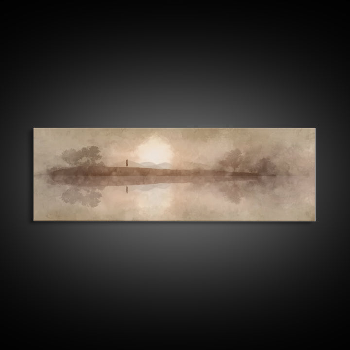 Sunset Ascension | Framed Canvas Print | Extra Wide Art | Christian Wall Art | Jesus Painting | Christian Art Canvas | Modern Christian Art