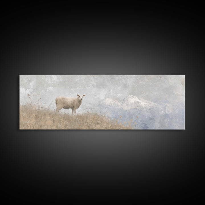 Shepherd’s Hope – Framed Canvas Print – Christian Wall Art – Christian Art Canvas – Panoramic Painting – Christian Decor – Christian Gift