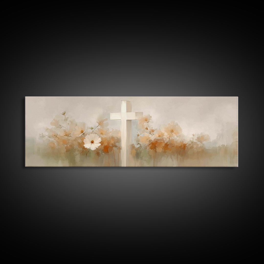 Blooming Hope, Framed Canvas Print, Christian Art Canvas, Christian Wall Art, Panoramic Print, Christian Art, Christian Gift