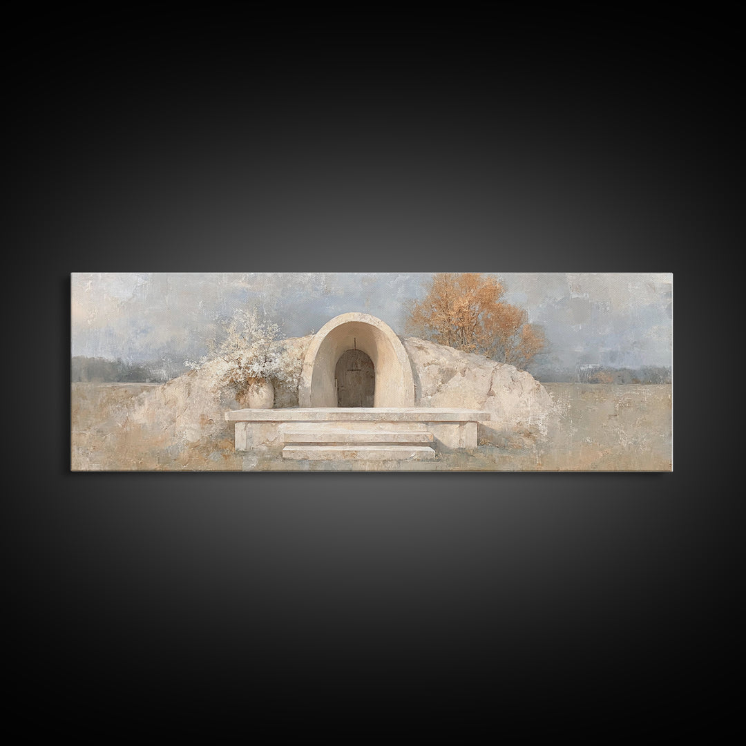 Risen Dawn | Framed Canvas Print | Christian Wall Art | Christian Art Canvas | Panoramic Art | Christian Art | Christian Gift