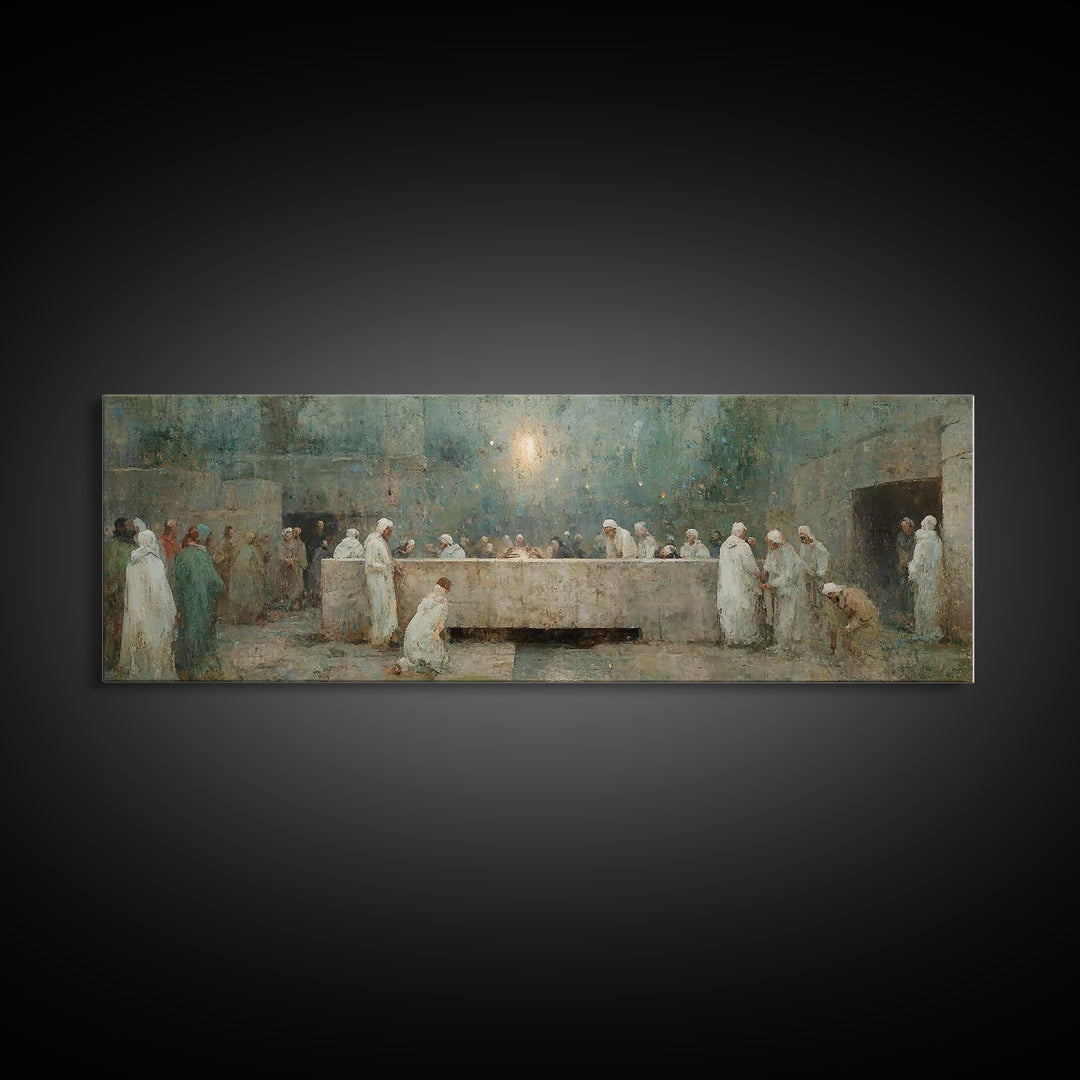 Tomb Of Light, Framed Canvas Print, Christian Art Canvas, Christian Wall Art, Panoramic Art, Christian Art, Christian Gift